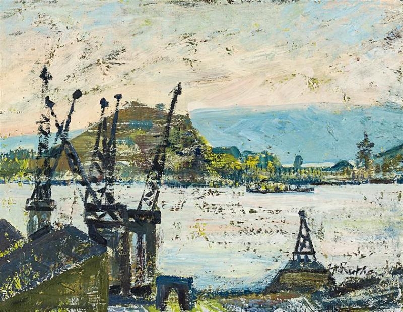 Artwork by Peggy Rutherford, Early morning, Made of acrylic on board