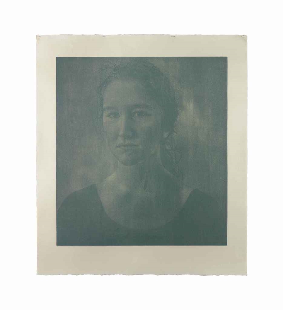 Artwork by Franz Gertsch, Silvia, Made of woodcut on paper