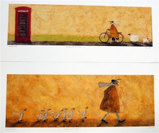 Sam Toft | 2 works; Dialling out for Pizza; Walking with Ducks | MutualArt