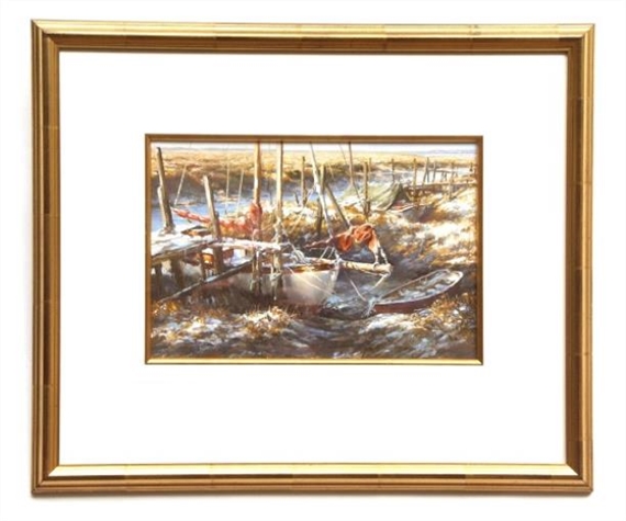 Wintering in the Saltings – Tollesbury by Christine Slade