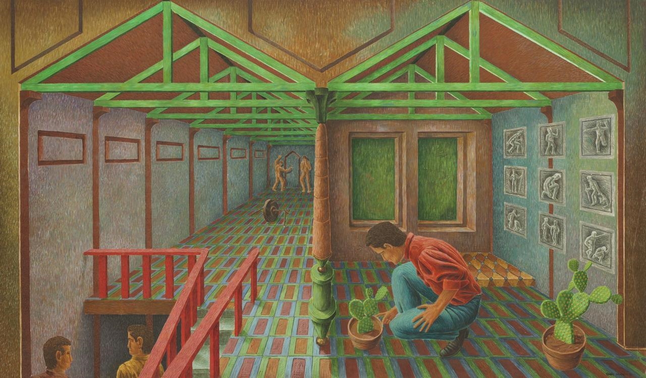 Artwork by Vicente Ginés, Untitled, Made of Oil on wood panel