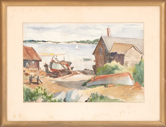 North Shore harbor scene by Mary Robinson