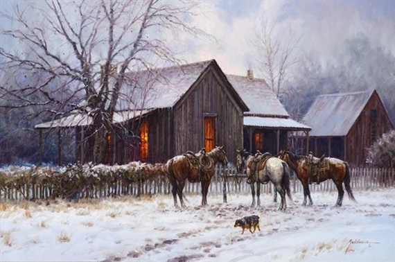 When Cowboys Linger by Martin Grelle, 1999