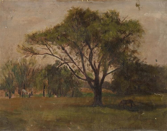 TREE WITH HORSE by Roy Cleveland Nuse
