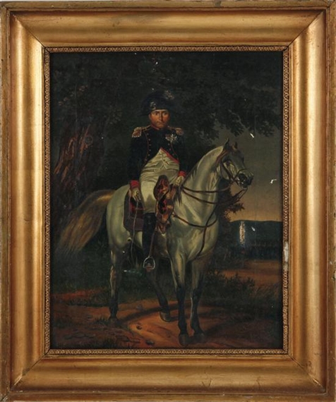 Unknown | PORTRAIT OF NAPOLEON ON HORSEBACK (19th Century) | MutualArt Napoleon Bonaparte Horse Painting