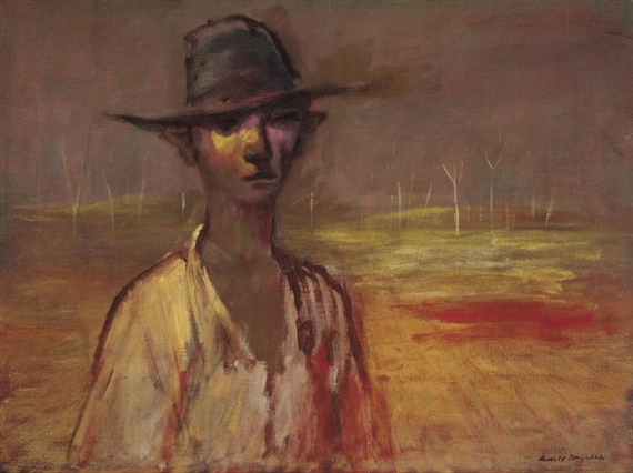 The Young Ringer by Russell Drysdale, 1957