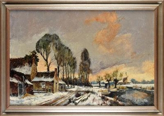 WINTER LANDSCAPE NEAR HAARLEM - M. Goulin