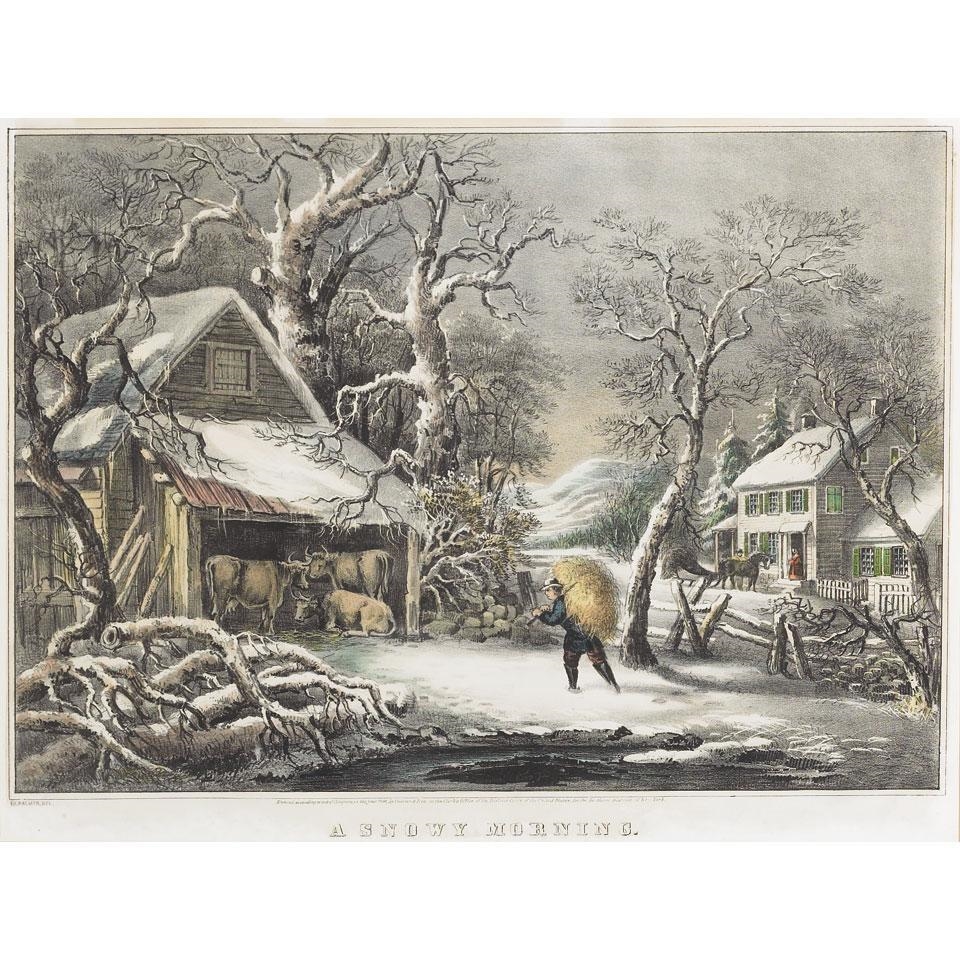 Currier & Ives A SNOWY MORNING MutualArt