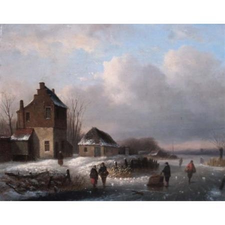 Winter Scene by Louis Smets