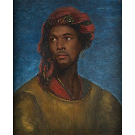 Portrait of a Moor with a Red Turban by Horace Vernet