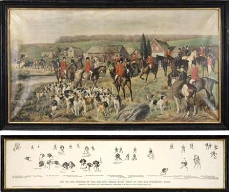 Artwork by Gustave Muss-Arnolt, THE MEADOWBROOK HUNT, Made of Hand-colored print