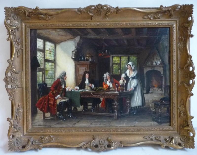 Oil Painting on Canvas A Game of Chess by Frank Moss Bennett 1920 —  Revival House AntiquesOil Painting on Canvas A Game of Chess by Frank  Moss