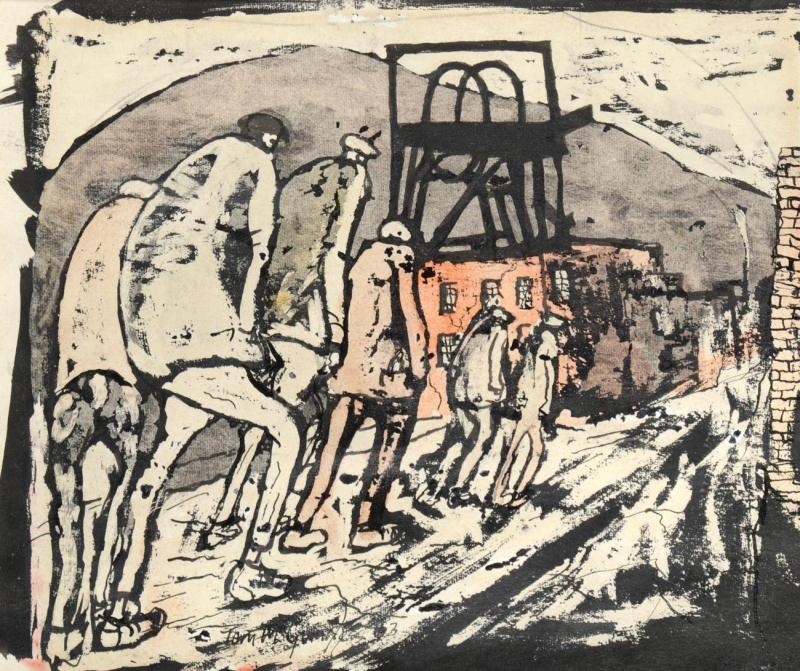 Tom McGuinness | Miners Trudging Towards the Colliery (1963) | MutualArt