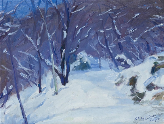 Snowscape of Mt. Naejang by Oh Chi-Ho, 1972
