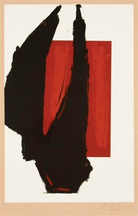 Artwork by Robert Motherwell, ART 1981 CHICAGO PRINT (BELKNAP 249; ENGBERG/BANACH 282), Made of Color lithograph