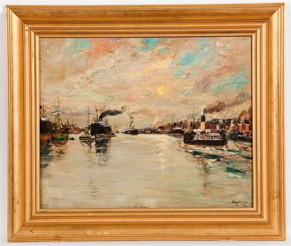 Westering Sun Glasgow Harbour by James Kay