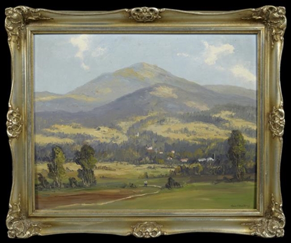 Landscape with Mountains by Egon Rosbroy, 1950