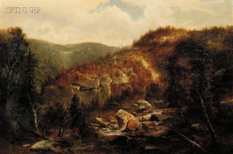 Autumn View with River - Charles Sommer