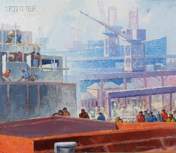 Shipyard, Bath, Maine by Caroll Thayer Berry