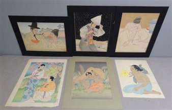 Paul Jacoulet 2 Works The Old Carp Seller Man Of Menado Mutualart