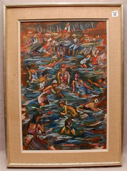 Figures bathing by Marko Vukovic