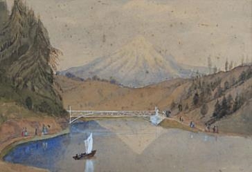 Mt Egmont from the Recreation Ground, New Plymouth by William Fox
