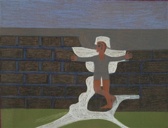 Angel and Stone Wall - Eddie Arning