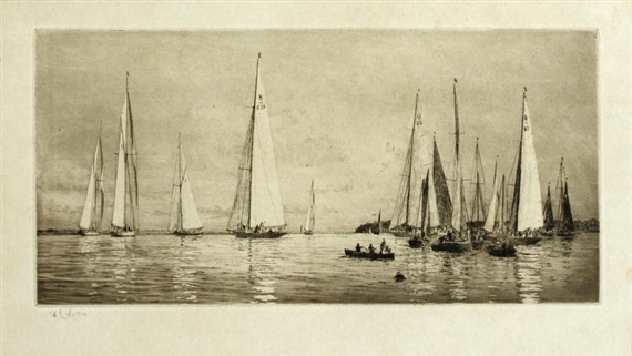 William Lionel Wyllie | Yachts at Cowes | MutualArt