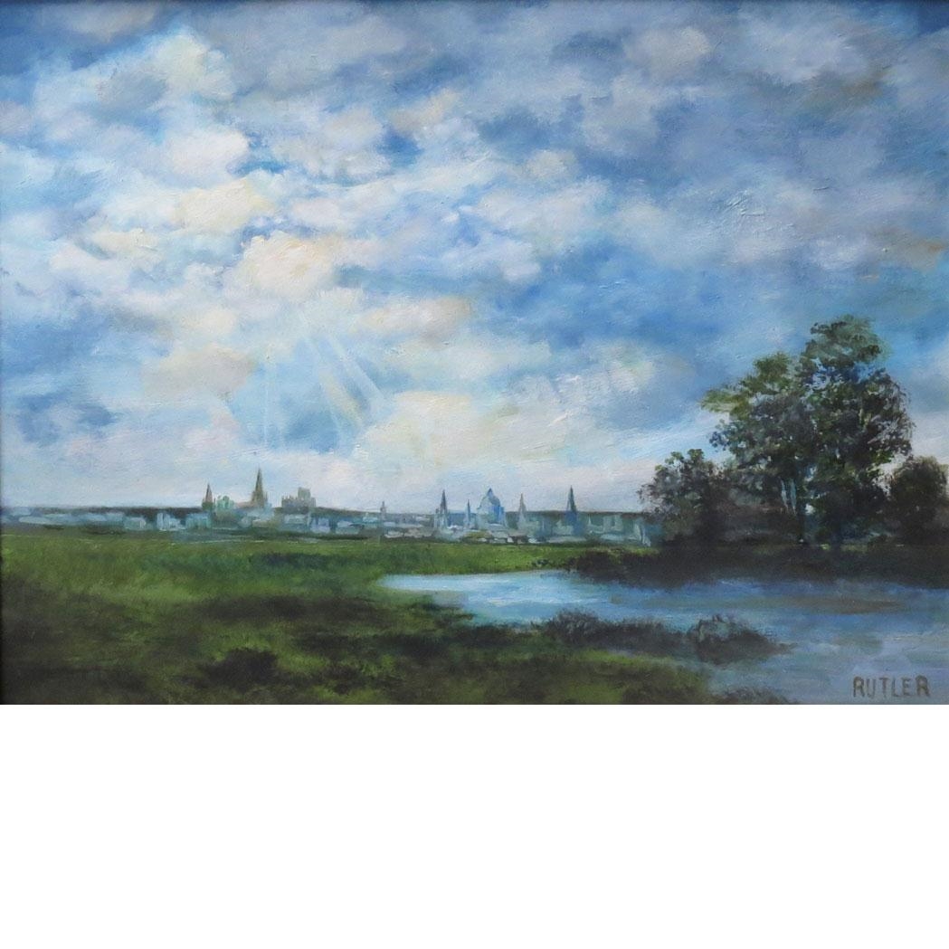 Artwork by Father Rutler, VIEW OF OXFORD, Made of Oil on board