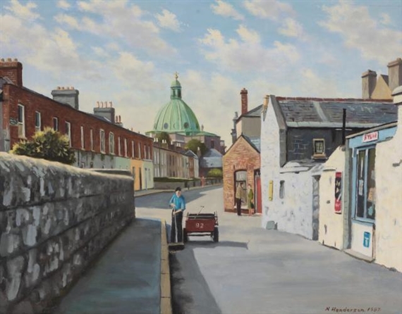 SUMMERS  MORNING,  RATHMINES by Neville Henderson, 1987