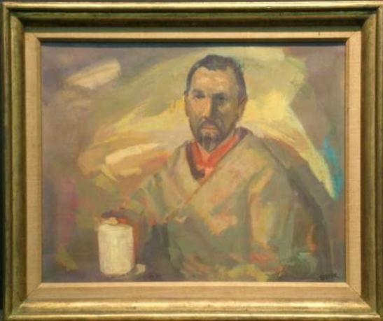 Man with Mug by Jefferson Tester