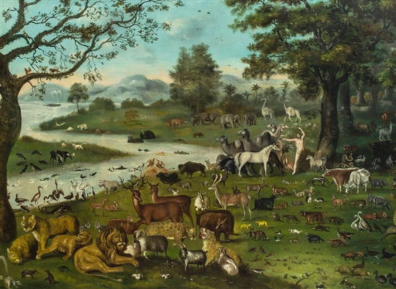 Adam naming of the animals by John Miles of Northleach