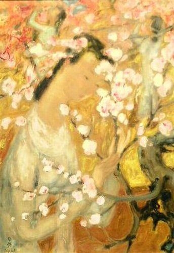 LE JEUNE FILLE AUX FLEURS by Lê Phổ
