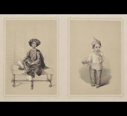 6 Works: A Young Native of Rank at Calcutta, One of the Students of the Hindu College; A Little Mussulman Girl; A Converted Hindoo and the The Rajah of Nahun and his Two Sons; A Hindoo Fakeer; Governor General in Camp; Lord Auckland Receiving the Rajah of Nahun in Durbar in his Tent by Emily Eden, 1844