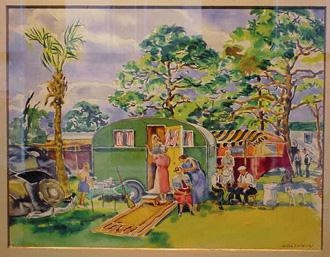 AT THE CAMPSITE - Joseph Webster Golinkin