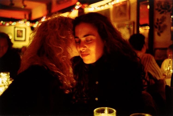 LYNETTE & DONNA AT MARION'S RESTAURANT by Nan Goldin, 1991