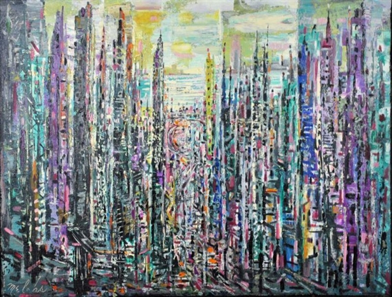 Manhattan Mood by Charles Melohs, 1960