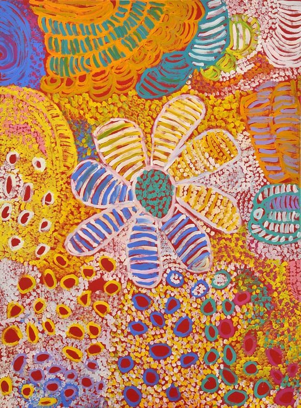 Artwork by Eileen Yaritja Stevens, Kungkarankalpa, Made of acrylic on canvas
