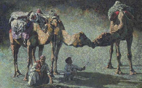 Untitled (Camels) by Ismail Gulgée, 1968