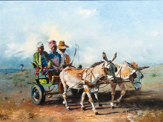 Donkey Cart by Hennie Griesel