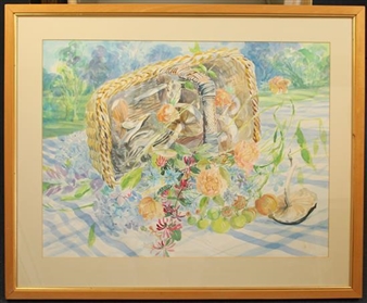 Basket of mushrooms - Elizabeth Jane Lloyd