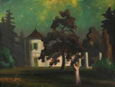 Encounter in a Park (Hertlov by Night) by Oldrich Kerhart, 1941