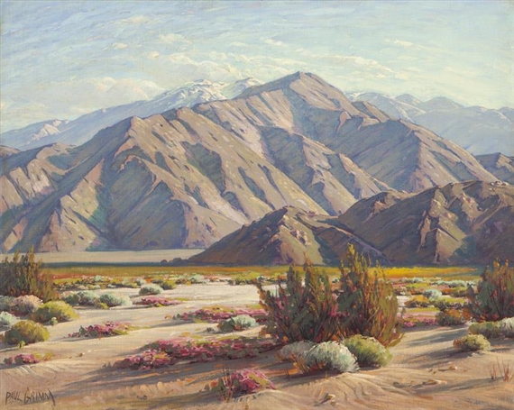 Natures Pattern, Blooming desert foothills by Paul Grimm, 1939