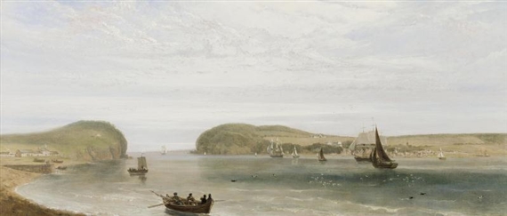 The Town and Entrance to the Bay of Cromarty. by William Daniell