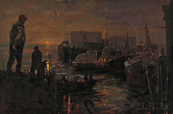 Gloucester Fishermen Return by John Charles Terelak, 1977