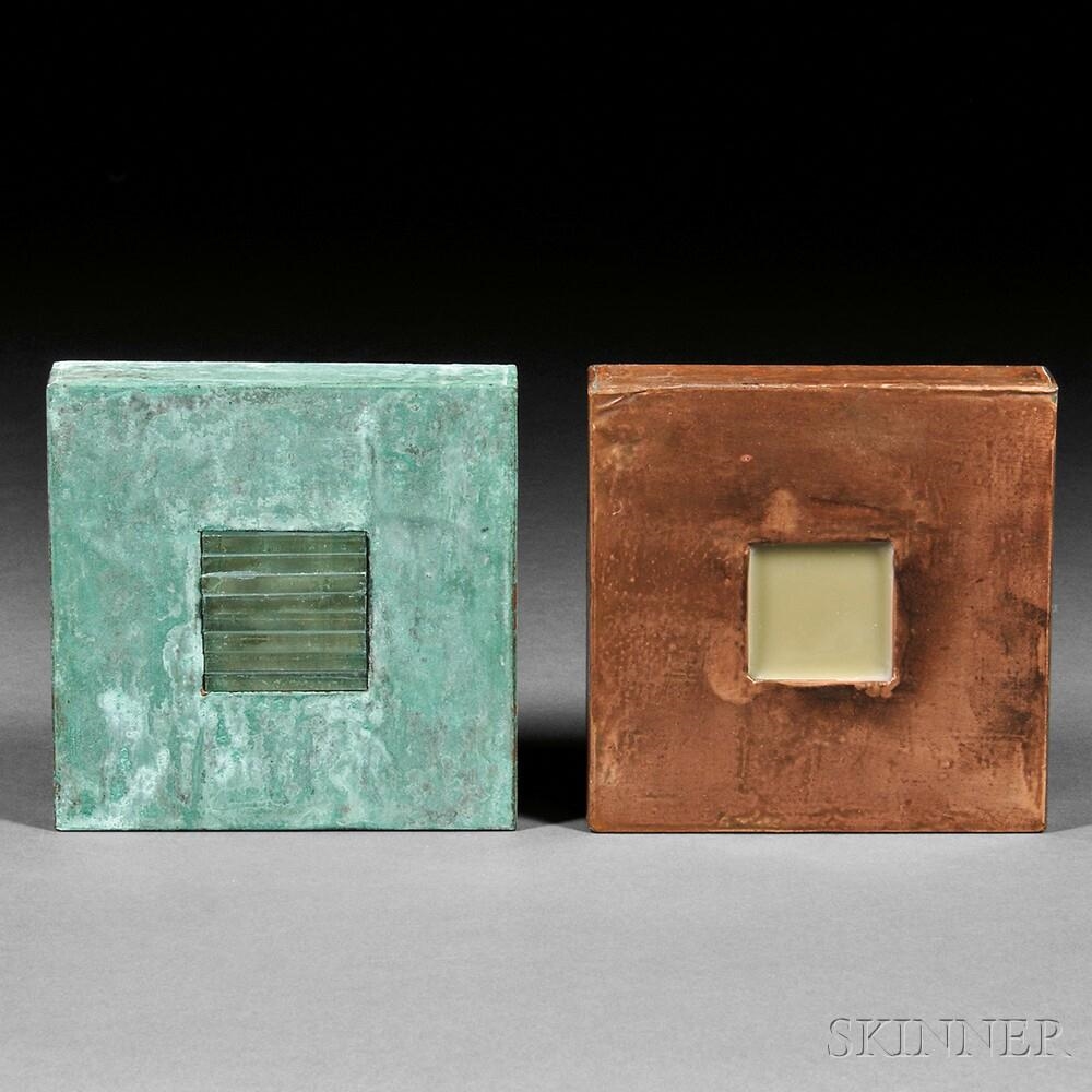 Artwork by Susana Jaime Mena, 2 works: Inner Green and Glass Patina, Made of Glass Patina