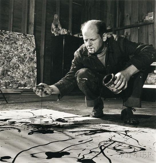 Holmes Martha | Jackson Pollock Working in his Barn Studio Springs New ...