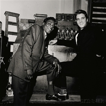 Elvis Presley Backstage with Brook Benton WDIA Goodwill Review, Memphis 1957 - Ernest Withers