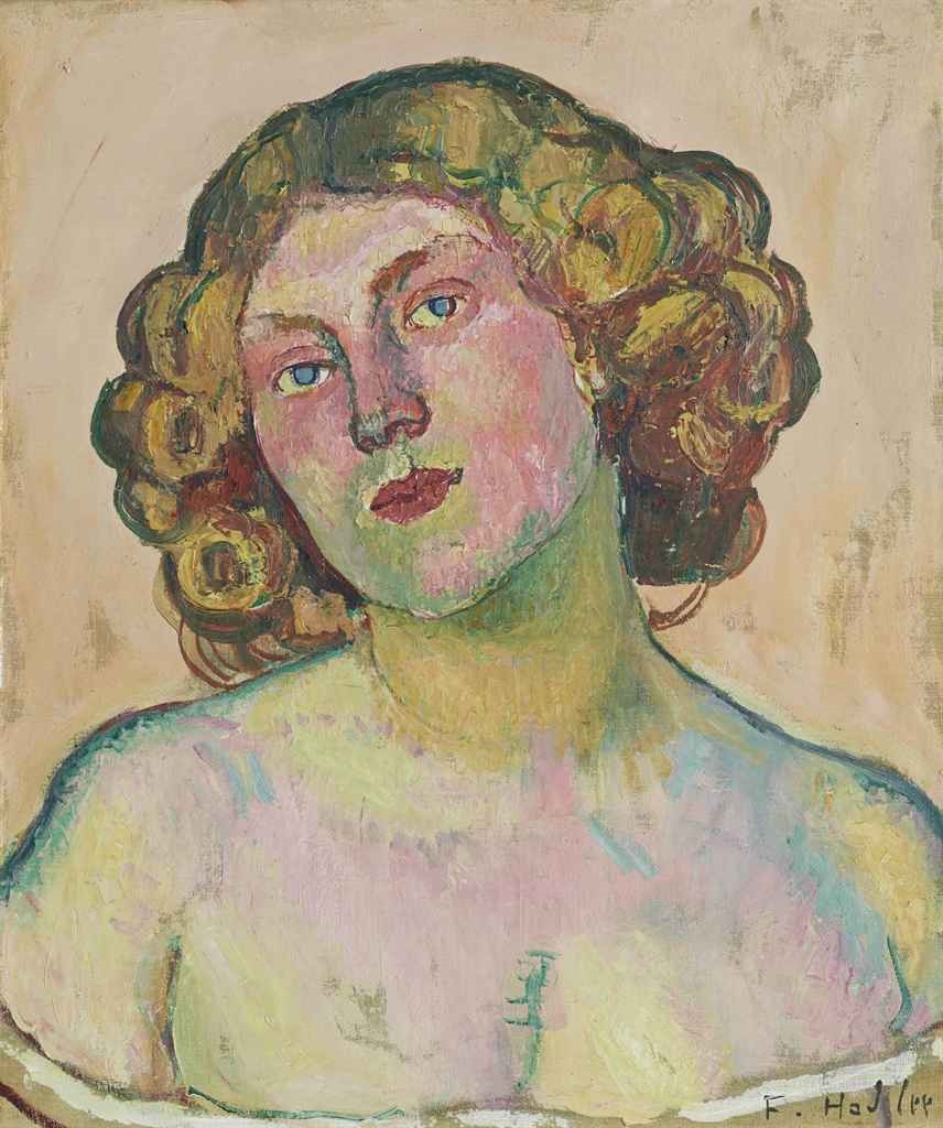 Artwork by Ferdinand Hodler, Bildnis Régina Morgeron, Made of Oil on canvas