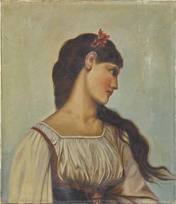 Artwork by F. Cequa Hernandez, 2 Works: Landscape & Portrait of a woman, Made of Oil on canvas